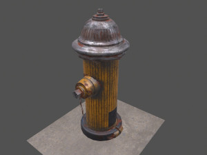 firehydrant low-poly Modelo 3D