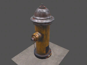 firehydrant low-poly 3D Model