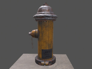 firehydrant low-poly Modelo 3D
