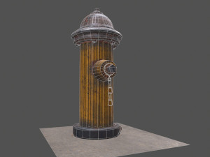 firehydrant low-poly Modelo 3D