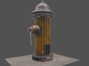 firehydrant low-poly Modelo 3D