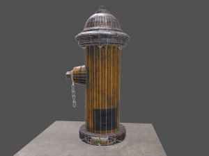firehydrant low-poly Modelo 3D