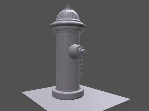 firehydrant low-poly Modelo 3D