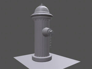 firehydrant low-poly 3D Model
