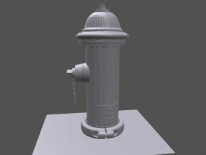 firehydrant low-poly 3D Model