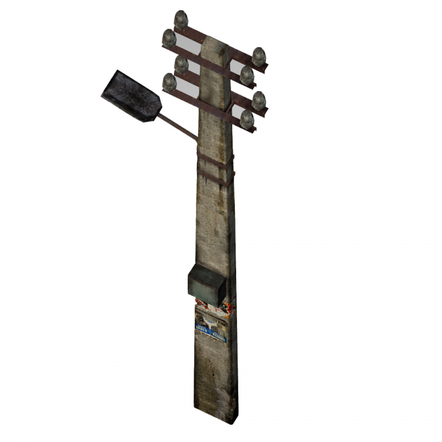 streetlight low poly model 3D 모델 .c4d .max .obj .3ds .fbx .stl .blend 