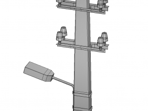 streetlight low poly model 3D 모델
