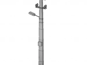 streetlight low poly model 3D Model