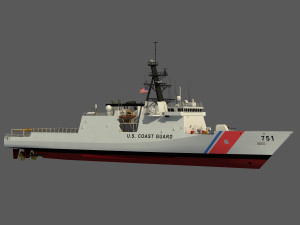 USCGC WAESCHE - LEGEND CLASS US CUTTER-COAST GUARD Model 3D
