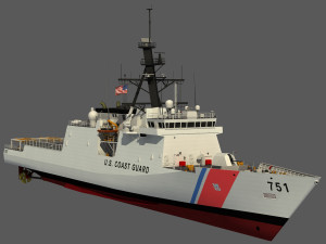 USCGC WAESCHE - LEGEND CLASS US CUTTER-COAST GUARD Model 3D