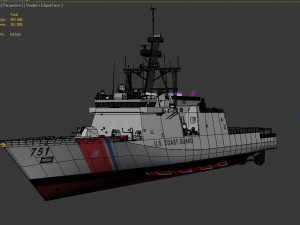 USCGC WAESCHE - LEGEND CLASS US CUTTER-COAST GUARD Model 3D