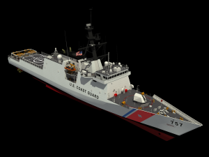 USCGC MIDGETT - LEGEND CLASS US CUTTER-COAST GUARD 3D Model