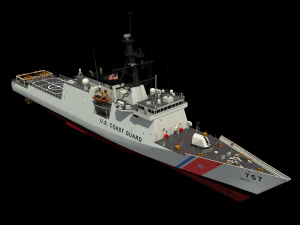 USCGC MIDGETT - LEGEND CLASS US CUTTER-COAST GUARD 3D Model