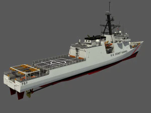 USCGC MIDGETT - LEGEND CLASS US CUTTER-COAST GUARD 3D Model
