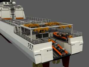 USCGC MIDGETT - LEGEND CLASS US CUTTER-COAST GUARD 3D Model