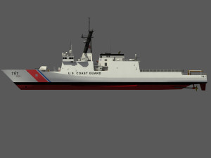 USCGC MIDGETT - LEGEND CLASS US CUTTER-COAST GUARD 3D Model