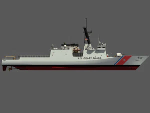 USCGC MIDGETT - LEGEND CLASS US CUTTER-COAST GUARD 3D Model