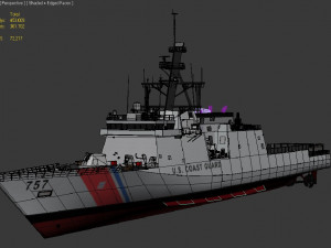 USCGC MIDGETT - LEGEND CLASS US CUTTER-COAST GUARD 3D Model