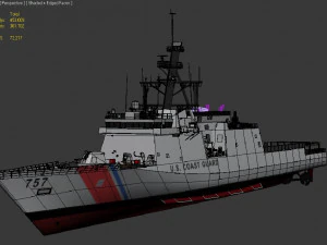 USCGC MIDGETT - LEGEND CLASS US CUTTER-COAST GUARD 3D Model