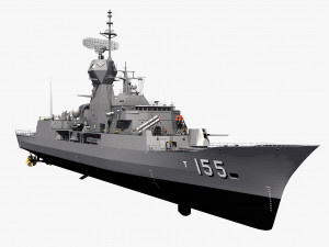 ANZAC MEKO Class Frigate HMAS BALLARAT FFH 155 model 3D 모델