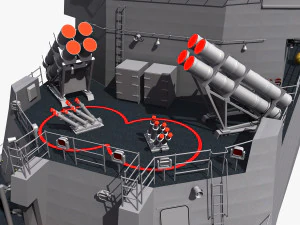 Fregata classe ANZAC MEKO HMAS BALLARAT FFH 155 modello Modello 3D