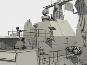 Fregata classe ANZAC MEKO HMAS BALLARAT FFH 155 modello Modello 3D