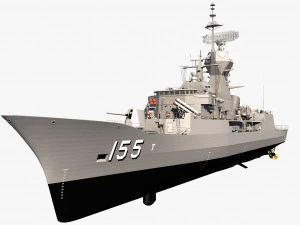 Fregata classe ANZAC MEKO HMAS BALLARAT FFH 155 modello Modello 3D