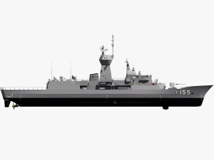 Fregata classe ANZAC MEKO HMAS BALLARAT FFH 155 modello Modello 3D