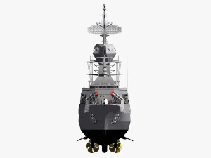 Fregata classe ANZAC MEKO HMAS BALLARAT FFH 155 modello Modello 3D