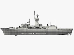 Fregata classe ANZAC MEKO HMAS BALLARAT FFH 155 modello Modello 3D