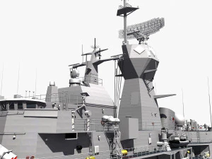 Fregata classe ANZAC MEKO HMAS BALLARAT FFH 155 modello Modello 3D