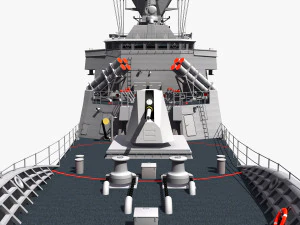 Fregata classe ANZAC MEKO HMAS BALLARAT FFH 155 modello Modello 3D