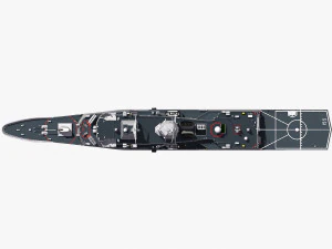 Fregata classe ANZAC MEKO HMAS BALLARAT FFH 155 modello Modello 3D