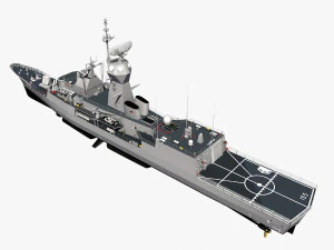 Fregata classe ANZAC MEKO HMAS BALLARAT FFH 155 modello Modello 3D