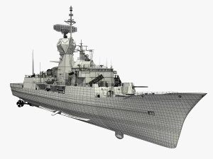 Fregata classe ANZAC MEKO HMAS BALLARAT FFH 155 modello Modello 3D