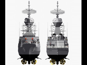 ANZAC MEKO Class Frigate HMAS BALLARAT FFH 155 model 3D 모델