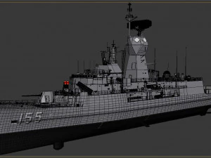 Fregata classe ANZAC MEKO HMAS BALLARAT FFH 155 modello Modello 3D