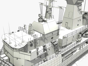 Fregata classe ANZAC MEKO HMAS BALLARAT FFH 155 modello Modello 3D