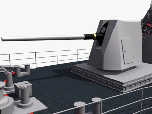 Fregata classe ANZAC MEKO HMAS BALLARAT FFH 155 modello Modello 3D