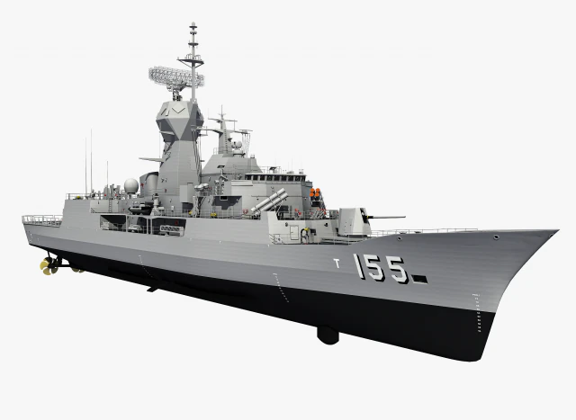Fregata classe ANZAC MEKO HMAS BALLARAT FFH 155 modello Modello 3D .c4d .max .obj .3ds .fbx .stl .blend 