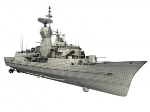 Fregata classe ANZAC MEKO HMAS BALLARAT FFH 155 modello Modello 3D