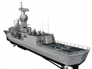 Fregata classe ANZAC MEKO HMAS BALLARAT FFH 155 modello Modello 3D