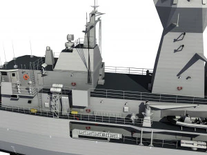Fregata classe ANZAC MEKO HMAS BALLARAT FFH 155 modello Modello 3D