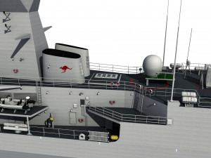 ANZAC MEKO Class Frigate HMAS BALLARAT FFH 155 model 3D 모델