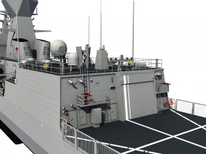 Fregata classe ANZAC MEKO HMAS BALLARAT FFH 155 modello Modello 3D