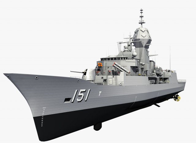 ANZAC MEKO Class Frigate HMAS ARUNTA FFH 151 3D Model .c4d .max .obj .3ds .fbx .stl .blend 