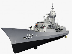 ANZAC MEKO Class Frigate HMAS ARUNTA FFH 151 Model 3D
