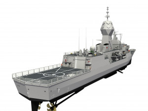 ANZAC MEKO Class Frigate HMAS ARUNTA FFH 151 3D Model