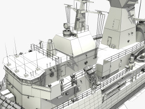 ANZAC MEKO Class Frigate HMAS ARUNTA FFH 151 3D Model
