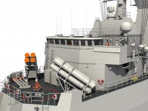 ANZAC MEKO Class Frigate HMAS ANZAC FFH 150 3D मॉडल